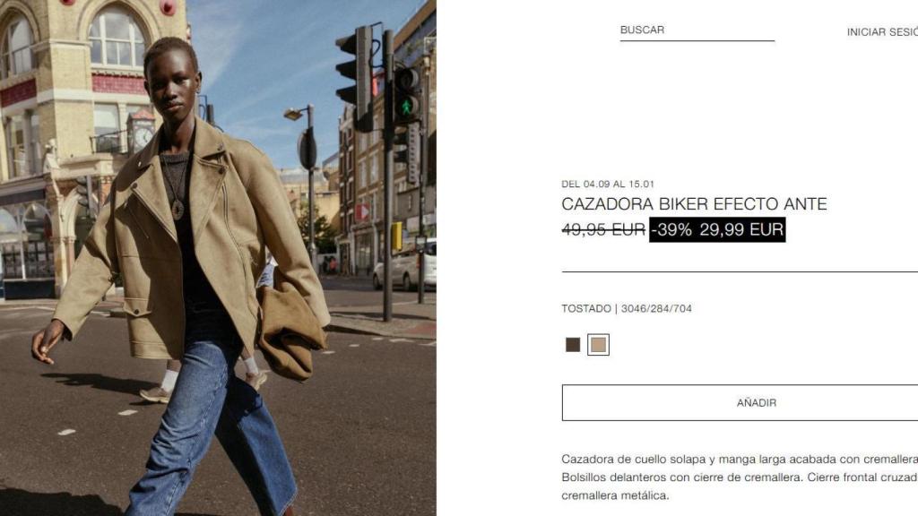 Cazadora Biker efecto ante. Ref: 3046/284/704