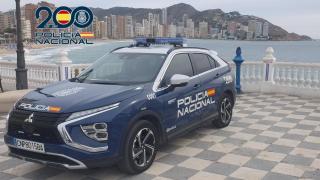Un vehículo de la Policía Nacional de Benidorm.