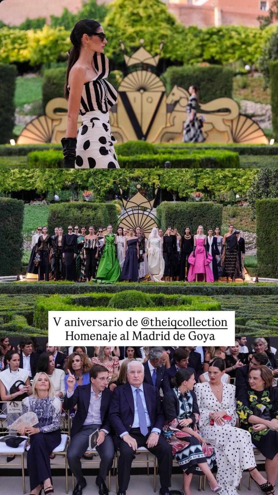 El 'story' que ha compartido José Luis Martínez-Almeida en el desfile de Inés Domecq.