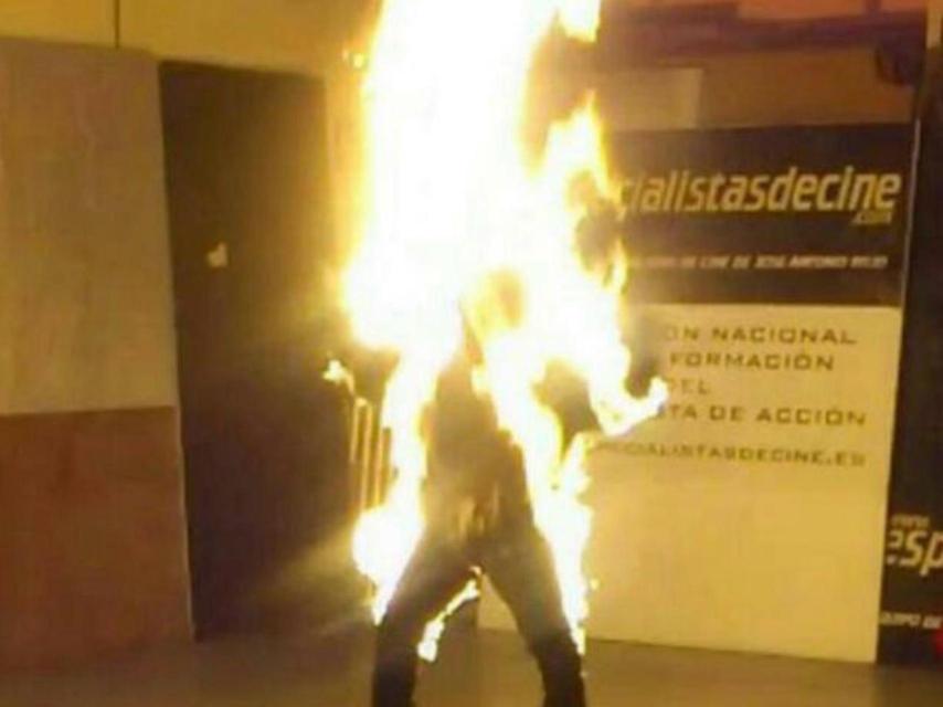 Cristian en una de sus pruebas.