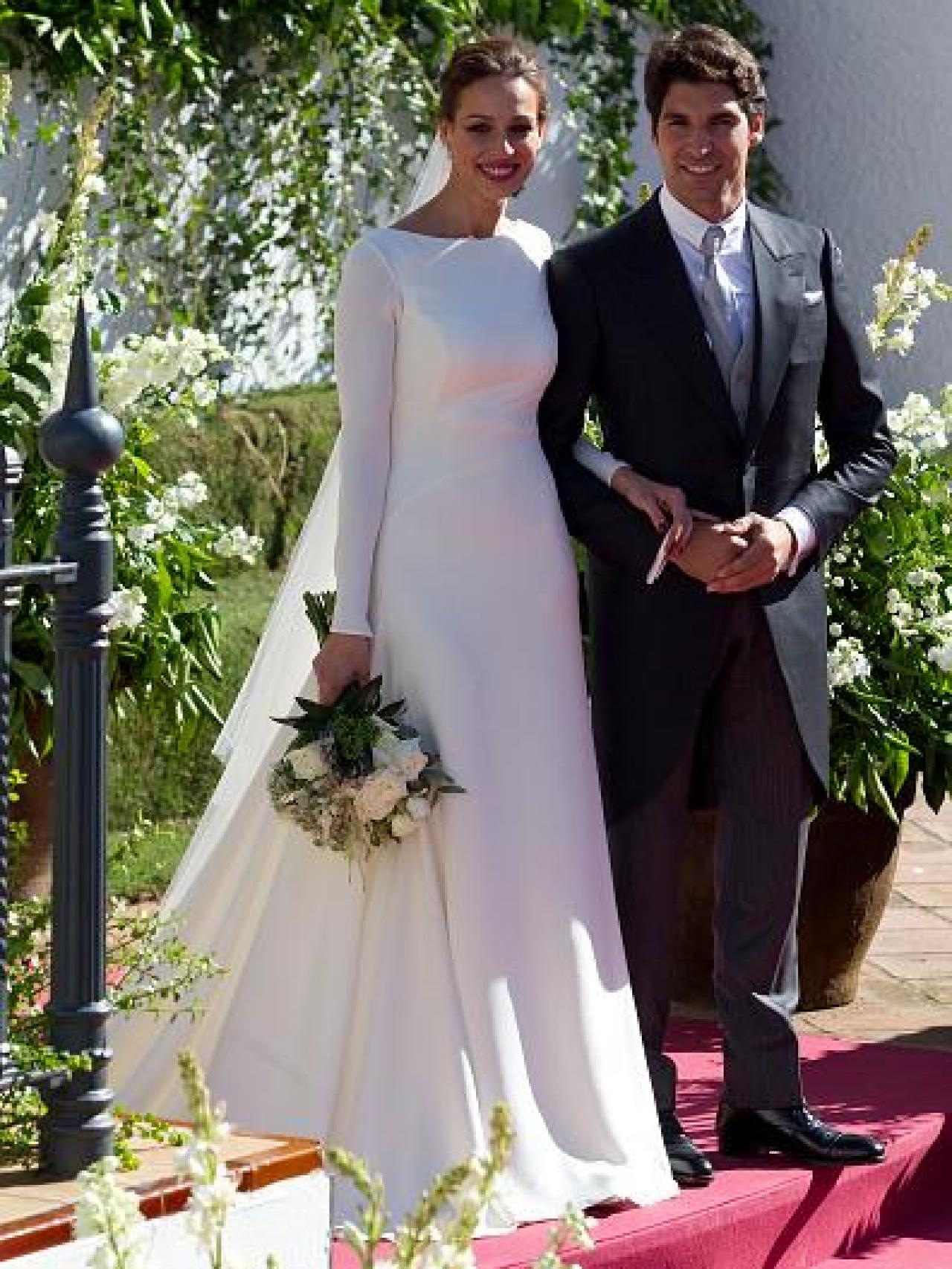Eva González y Cayetano Rivera en su boda.