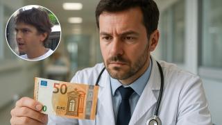 Montaje de un médico junto al pediatra entrevistado