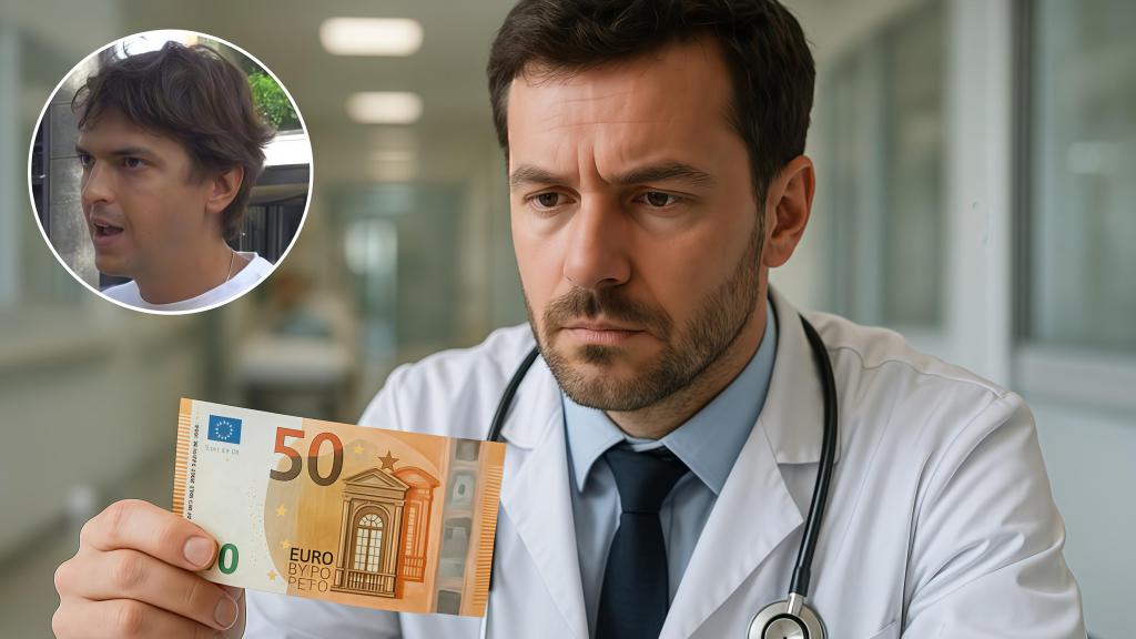 Montaje de un médico junto al pediatra entrevistado