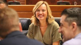 Pilar Alegría, en las Cortes de Aragón