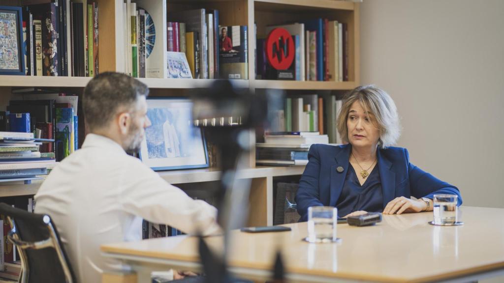 La delegada de Cultura, Turismo y Deporte del Ayuntamiento de Madrid en un momento de la entrevista.
