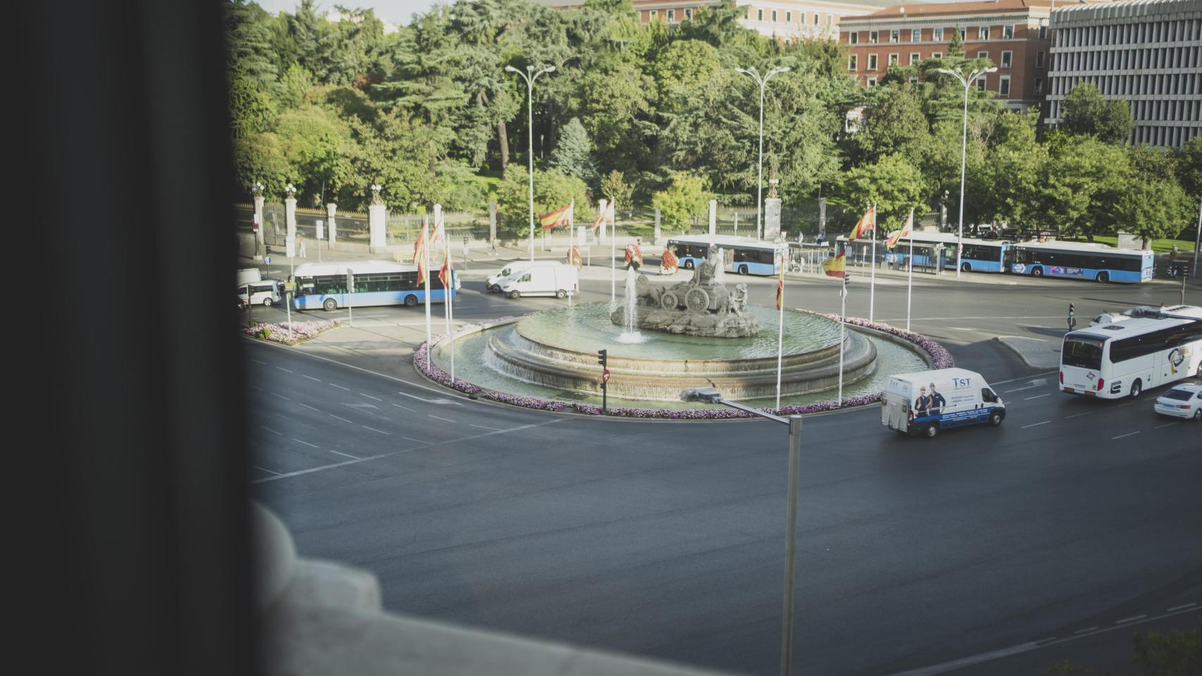 Vistas a la Cibeles desde el despacho.
