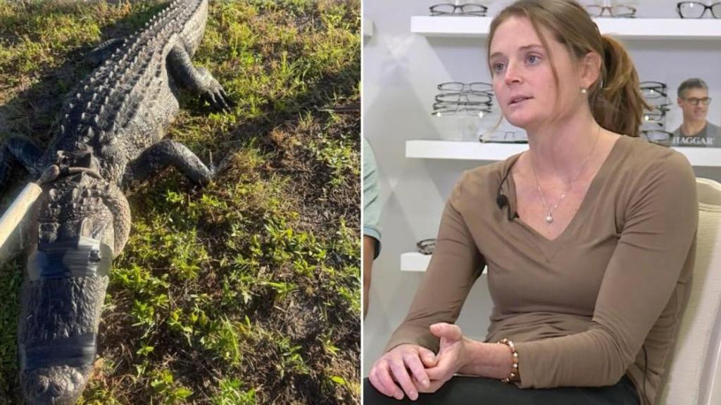 Una doctora de Florida es atacada por un cocodrilo y su esposo la salva