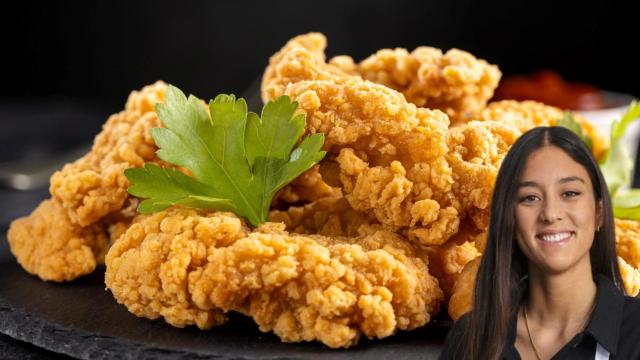 María Lo, cocinera, en un montaje de El Español