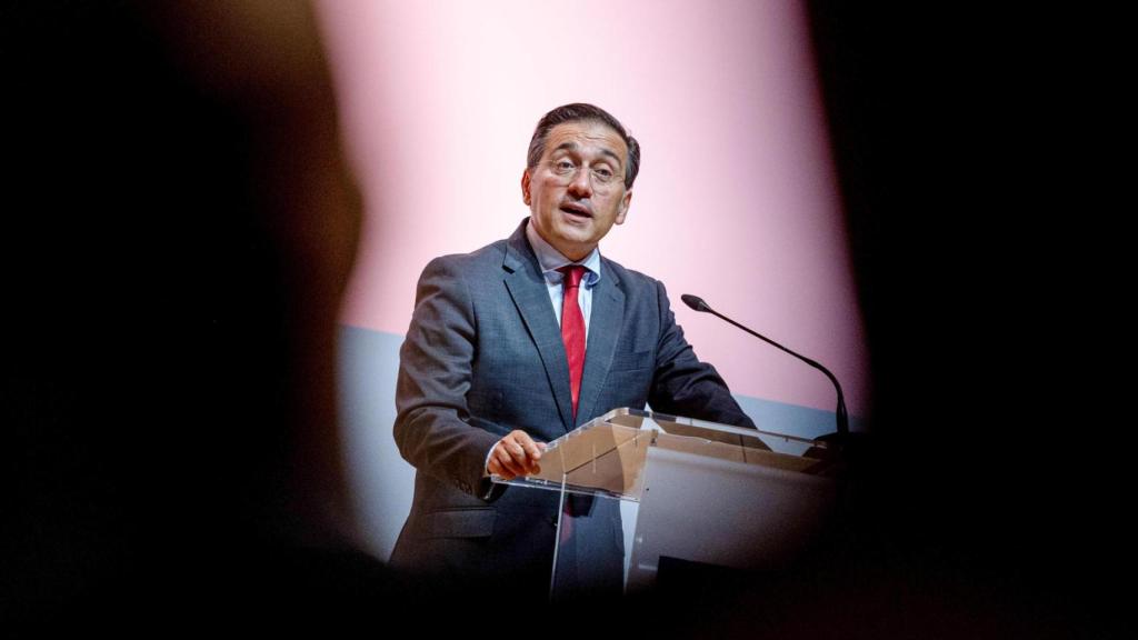 José Manuel Albares, ministro de Asuntos Exteriores, presenta la estrategia de Acción Exterior de España 2025-2028, el pasado jueves en la sede del Ministerio.