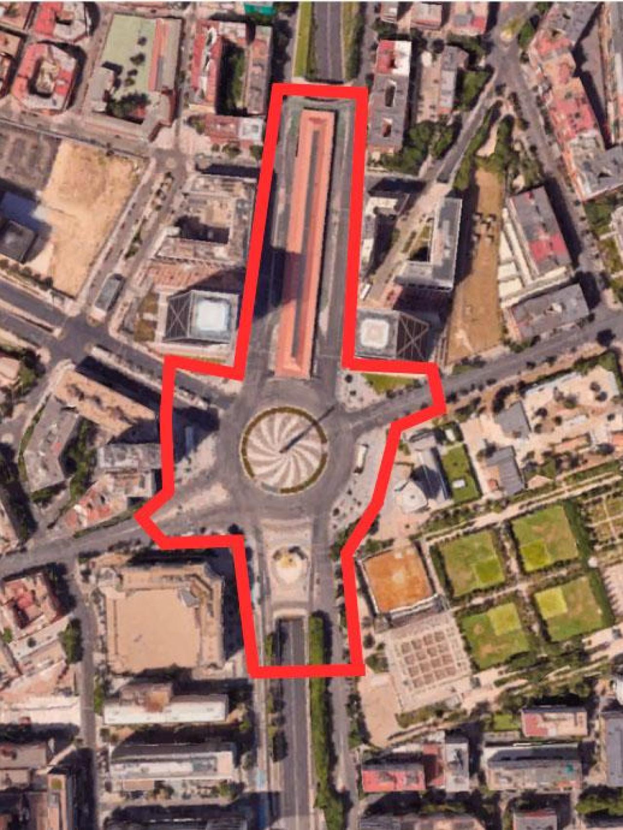 El área de 49.976,42 metros cuadrados comprendido en el concurso de ideas 'Sueña Plaza Castilla'.