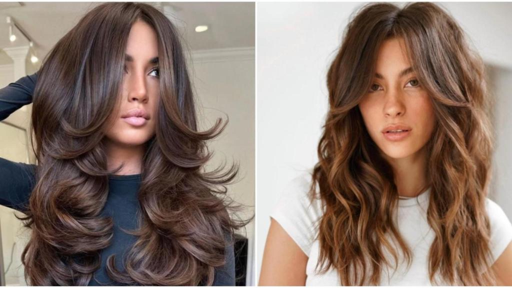 Melenas con capas largas.