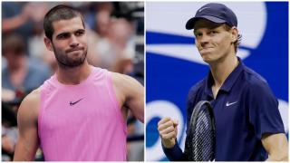 Carlos Alcaraz y Jannik Sinner, en el US Open