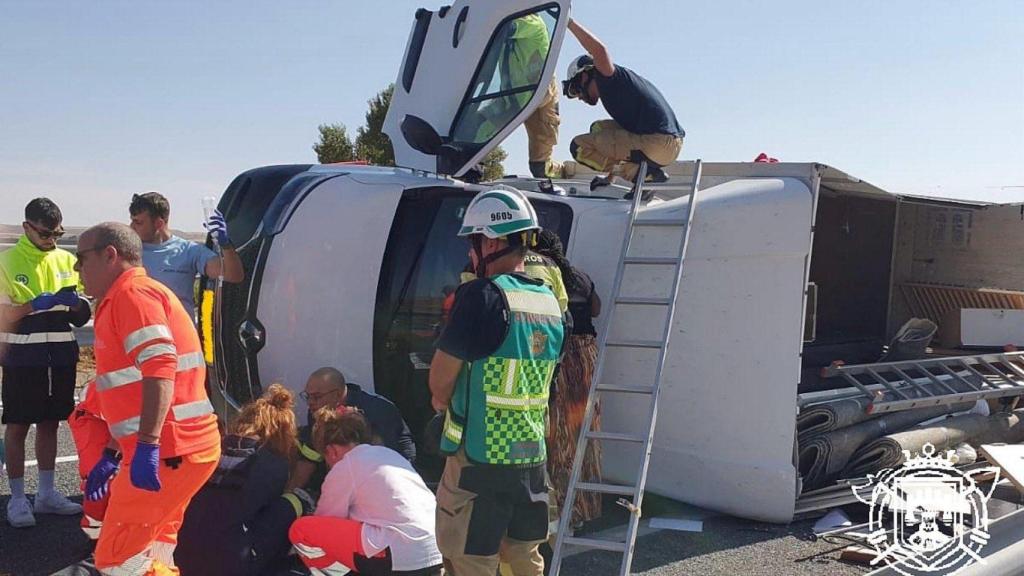 Accidente en Villazopeque (Burgos)