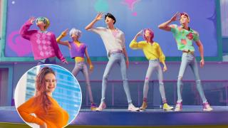 Montaje de una imagen de la película de Netflix 'Las guerreras K-Pop' y Cristina.