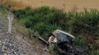 Coche arrollado por el tren. Foto: CPEIS Toledo.