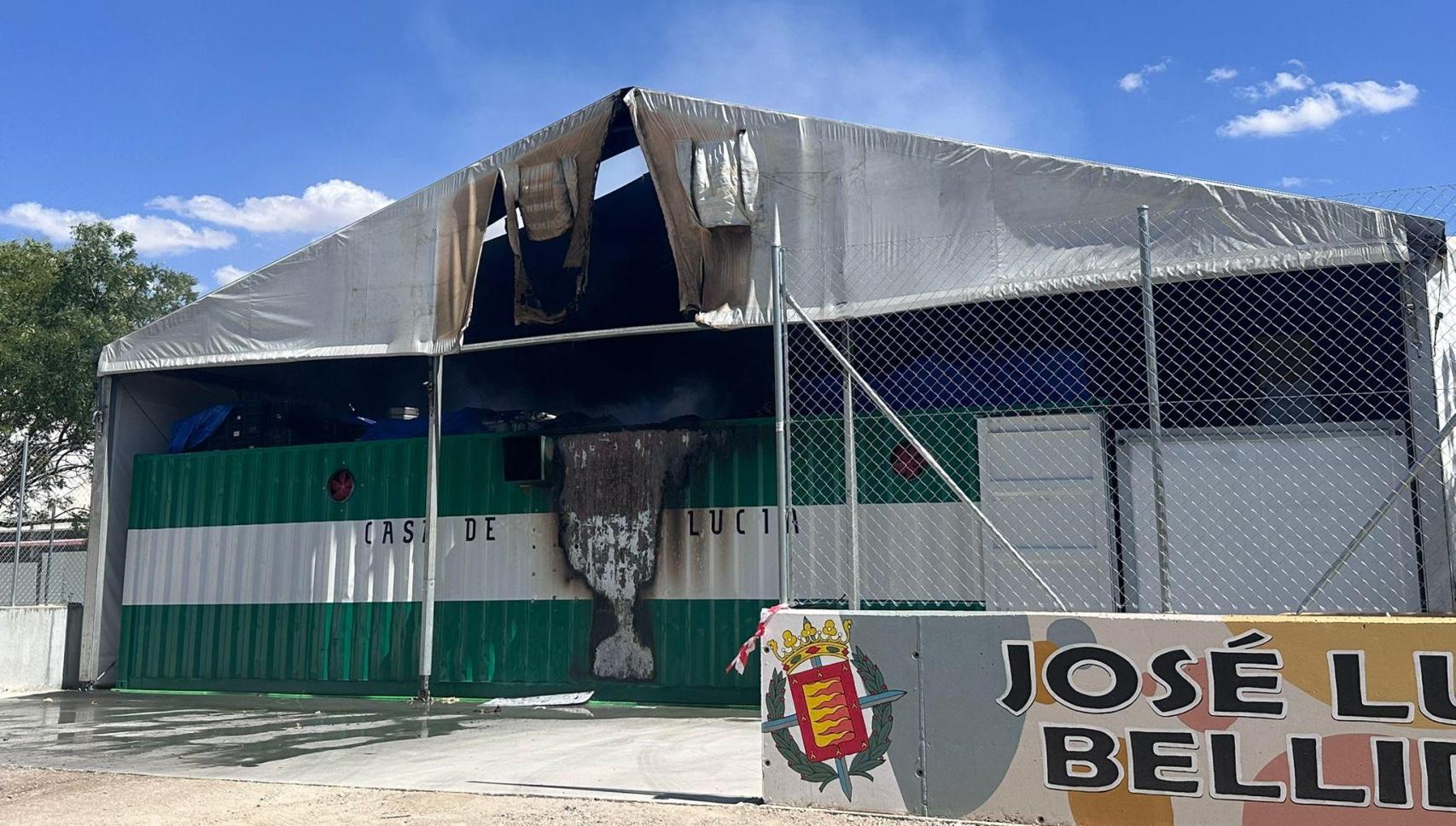 Imagen de la Casa de Andalucía tras el incendio