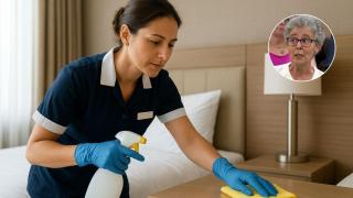 Imagen generada por IA de una camarera de piso y Marimar