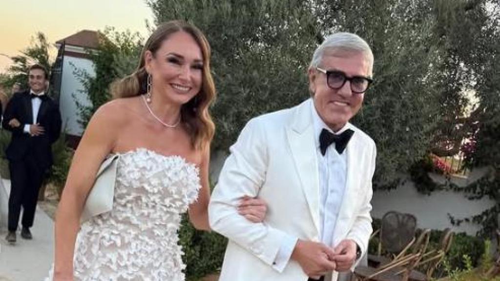 El bodeguero vallisoletano José Moro y Fátima Pereyra en su boda