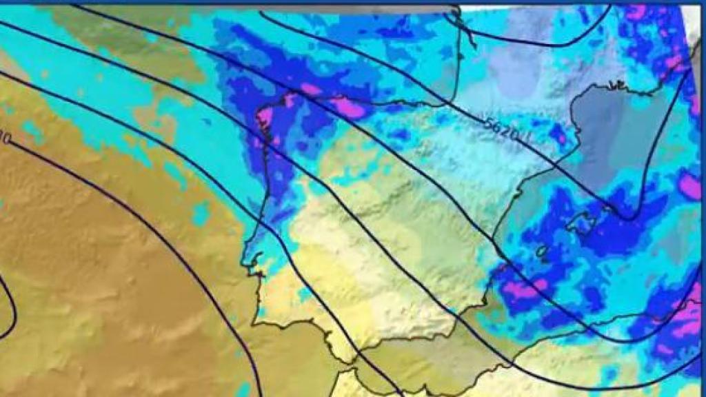La borrasca que afectará a España a partir de este domingo.