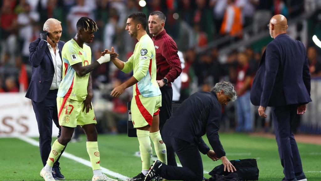 Nico Williams se marcha lesionado.