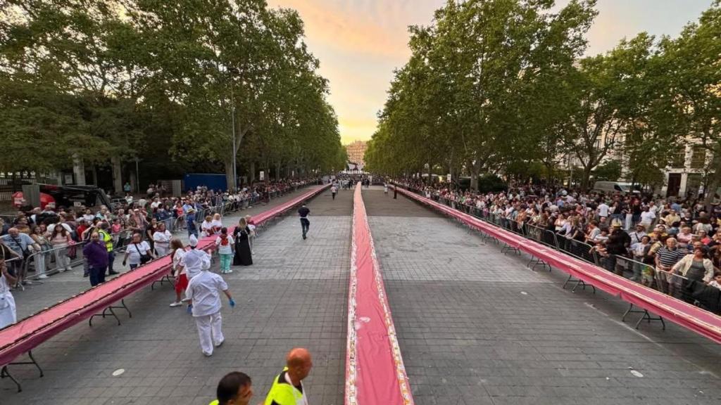 La línea de tarta en honor a la patrona que ha logrado el récord mundial