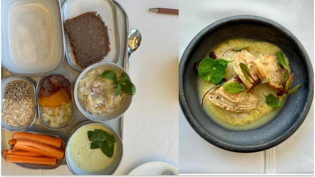 El desayuno llega en bandeja y para comer las hortalizas protagonizan el menú.