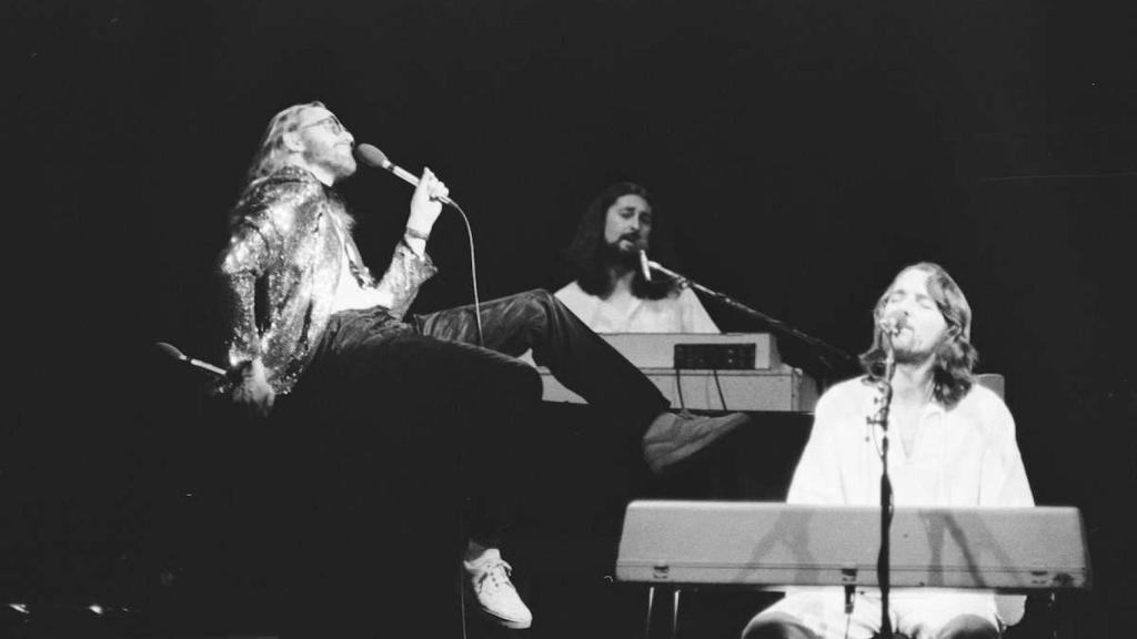 Roger Hodgson y Rick Davies durante un concierto en el Drammenshallen en Noruega, 1979. Foto: Falt i det fri