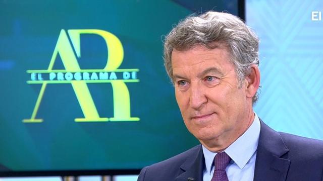 Alberto Núñez Feijóo, el líder del PP, durante la entrevista en 'El programa de AR'.