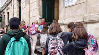Nervios y ganas de volver al cole en A Coruña: Estaban deseando ver a sus amigos