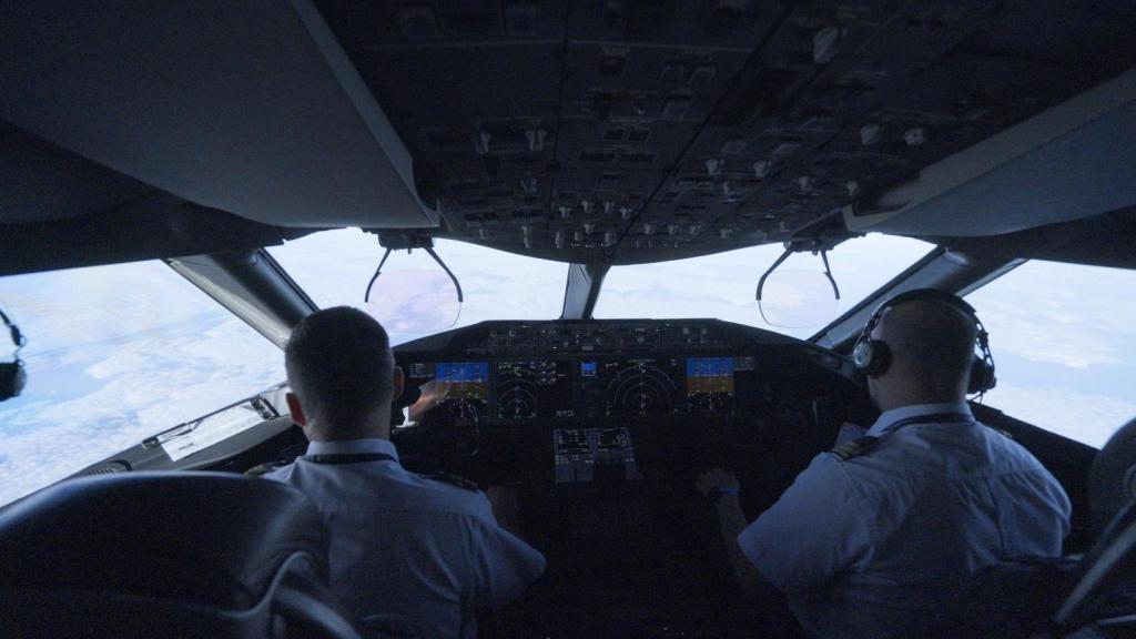 Cabina de un avión de Air Europa