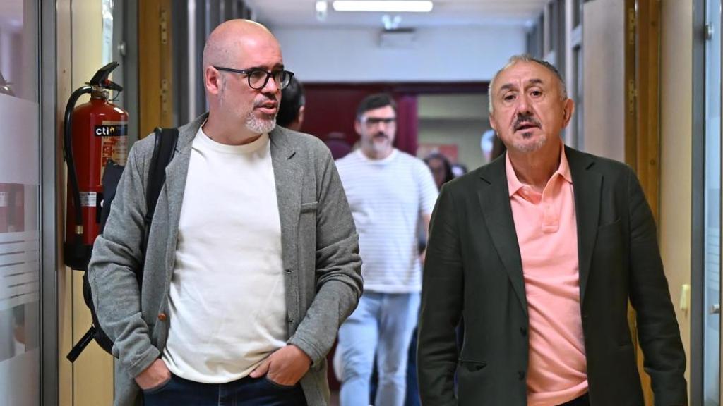 Unai Sordo (CCOO) y Pepe Álvarez (UGT).