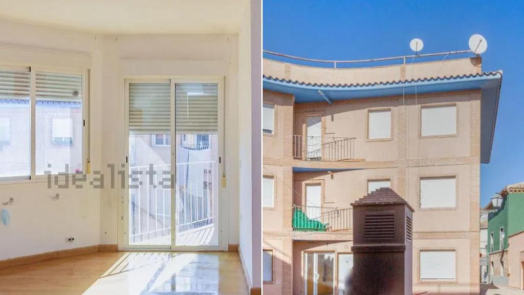 Interior y exterior del piso más barato de Ricla