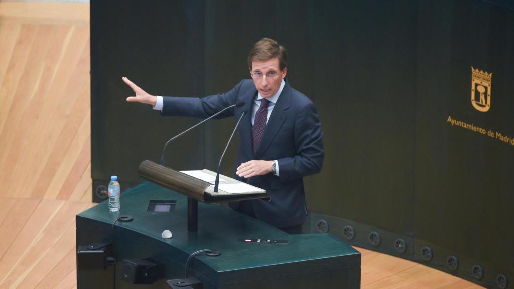 José Martínez-Almeida durante un acto del Ayuntamiento de Madrid.
