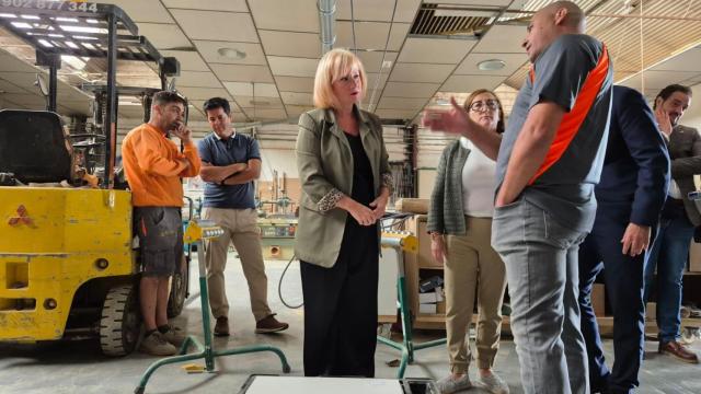 Leticia García en la visita de esta mañana