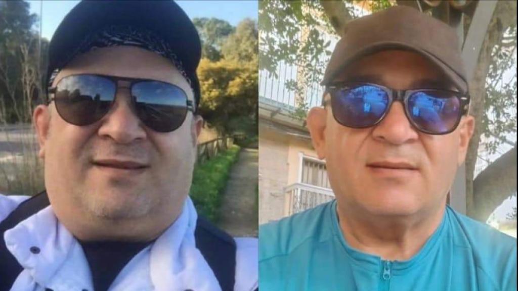 Sergio, a la izquierda, en 2018, y a la derecha, en 2021, con 50 kilos menos.