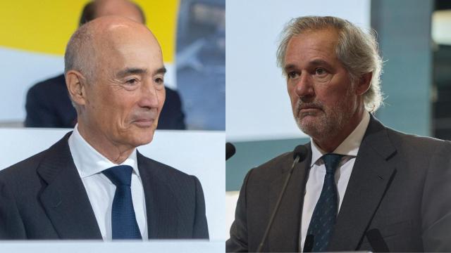 De izq. a drcha.: Rafael del Pino, presidente de Ferrovial, y José Manuel Entrecanales, presidente de Acciona.