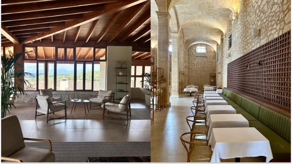 El salón donde espera la recepción y el que sirve de comedor cuando en la terraza no acompaña el tiempo.