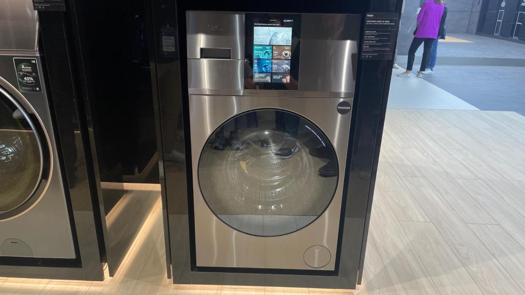 Una de las nuevas lavadoras de Haier.