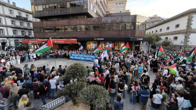 Manifestación propalestina en Vigo , a 8 de septiembre de 2025