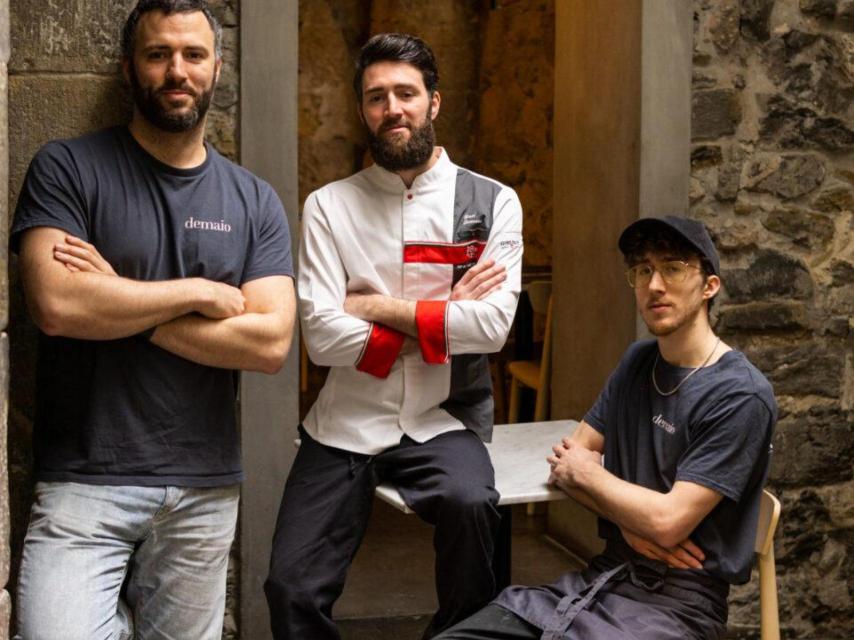 Los tres hermanos calabreses que lideran la pizzería Demaio.