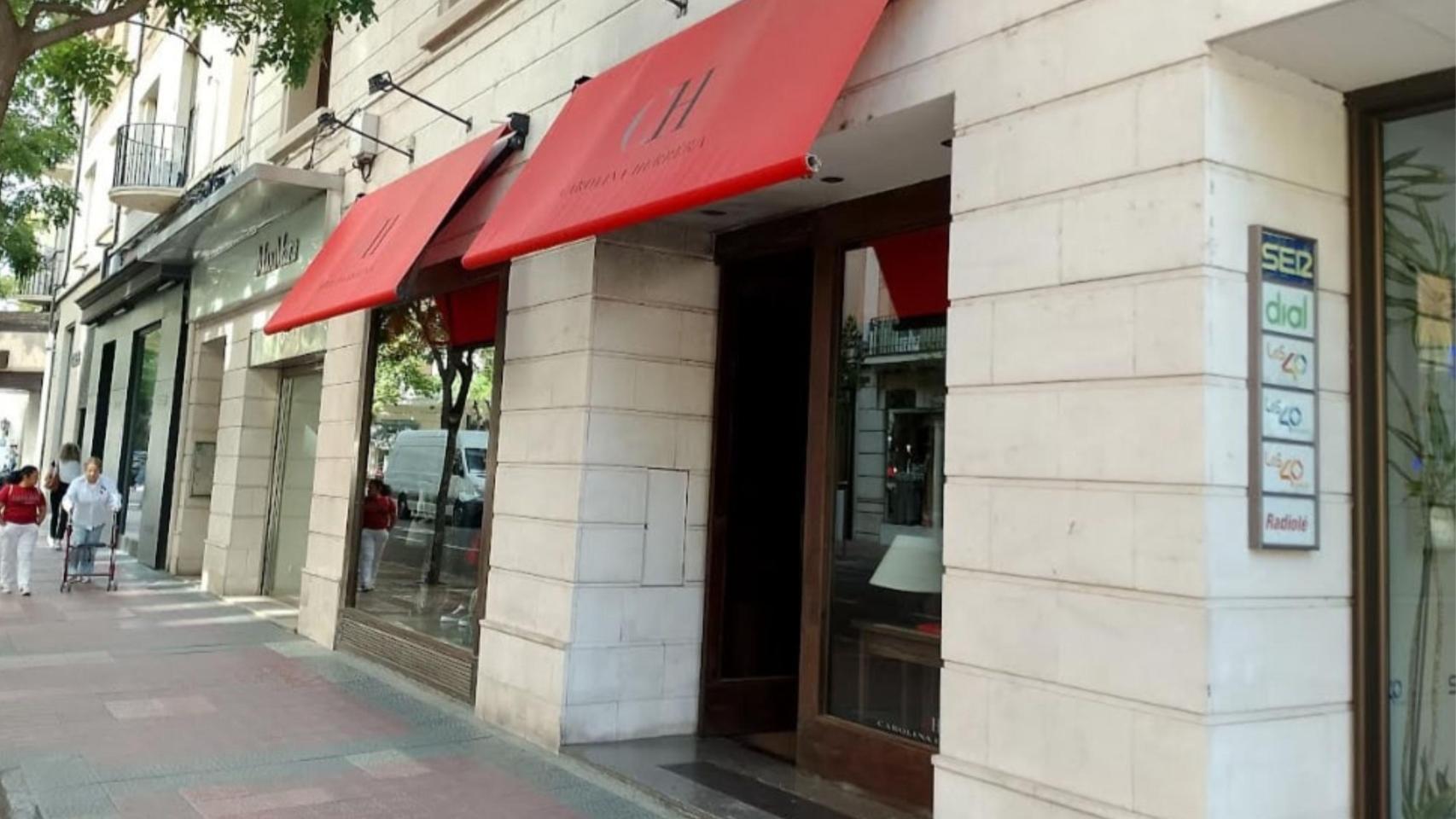Tienda de Carolina Herrera sin luz en pleno apagón
