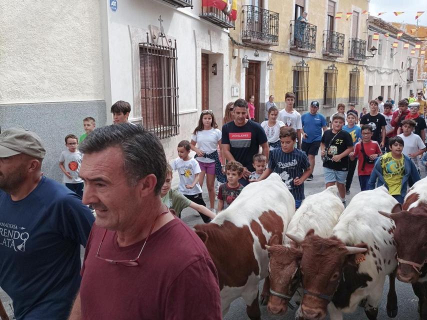Encierro infantil en Yepes.