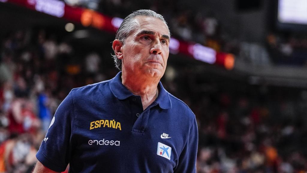 Sergio Scariolo, en uno de sus últimos partidos como seleccionador español