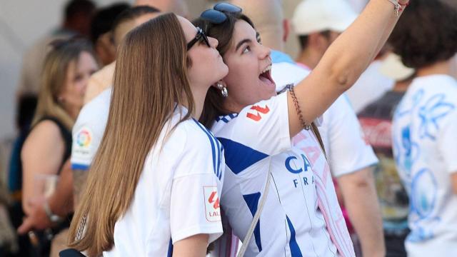 Afición del Real Zaragoza en el Ibercaja Estadio