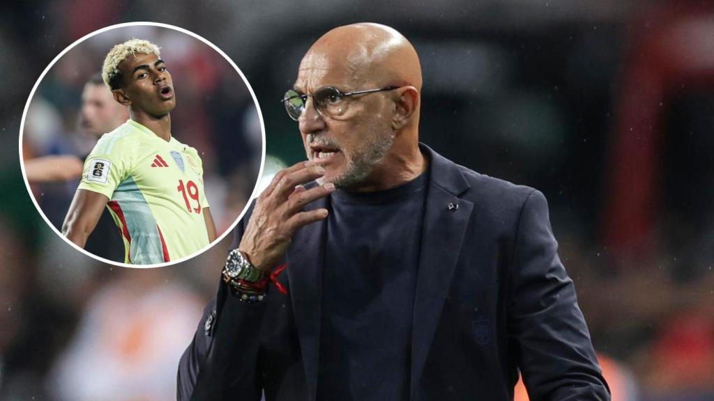 De la Fuente y Lamine Yamal, en un collage