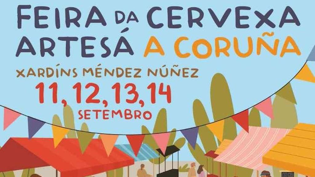 Cartel de la edición de 2025 de la Feira da Cervexa Artesá en A Coruña