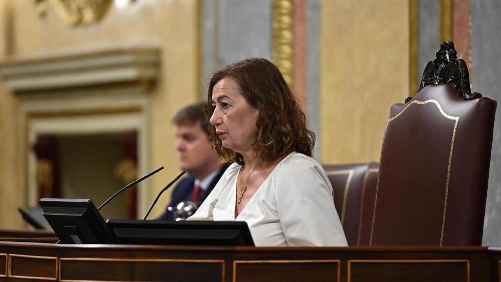 La presidenta del Congreso, Francina Armengol, en el Congreso de los Diputados en Madrid, este miércoles.