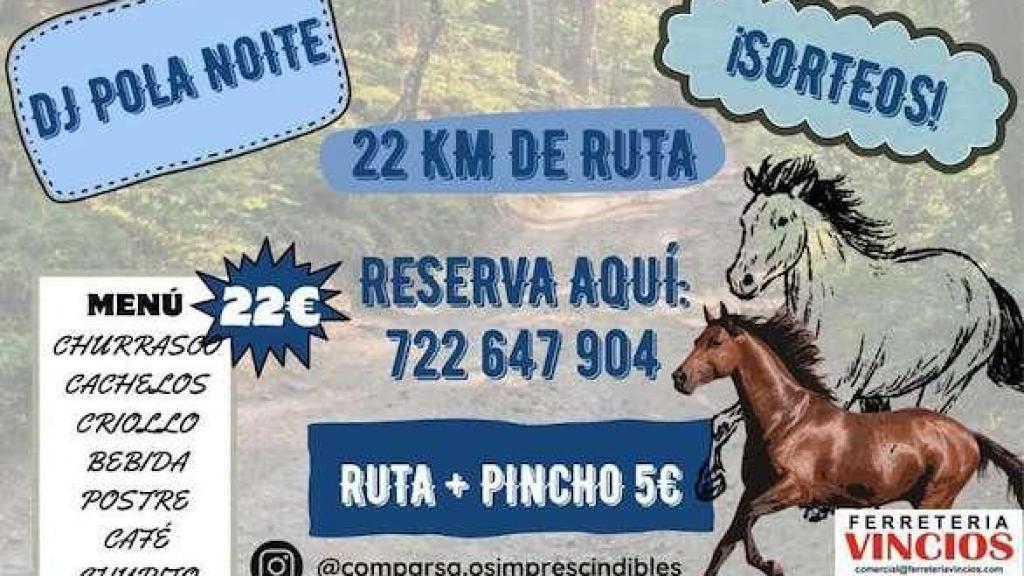 Cartel de la edición de 2025 de la Ruta Cabalar de Coruxo