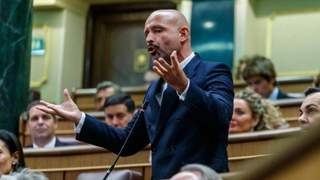 Jaime de los Santos, durante su choque con Pilar Alegría.