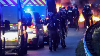 Barricadas en Nantes, Francia, este miércoles.